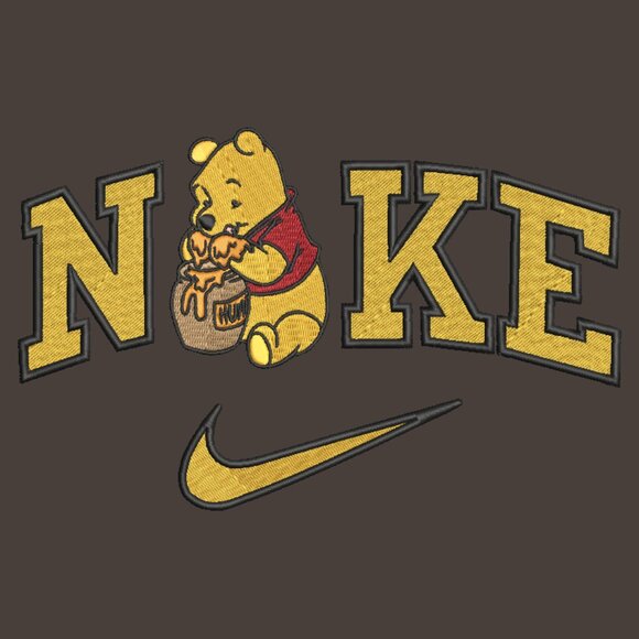 Nike Winnie The Pooh Embroidered Adult Unisex Crewneck Sweatshirt Honey Pot - Picture 8 of 16